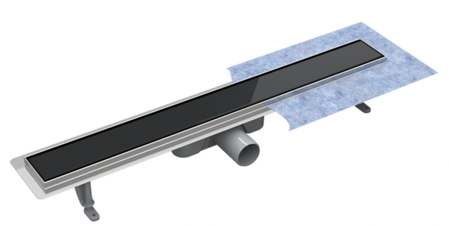 Besco Virgo Black odpływ prysznicowy 70 cm czarny OL-70-VBL