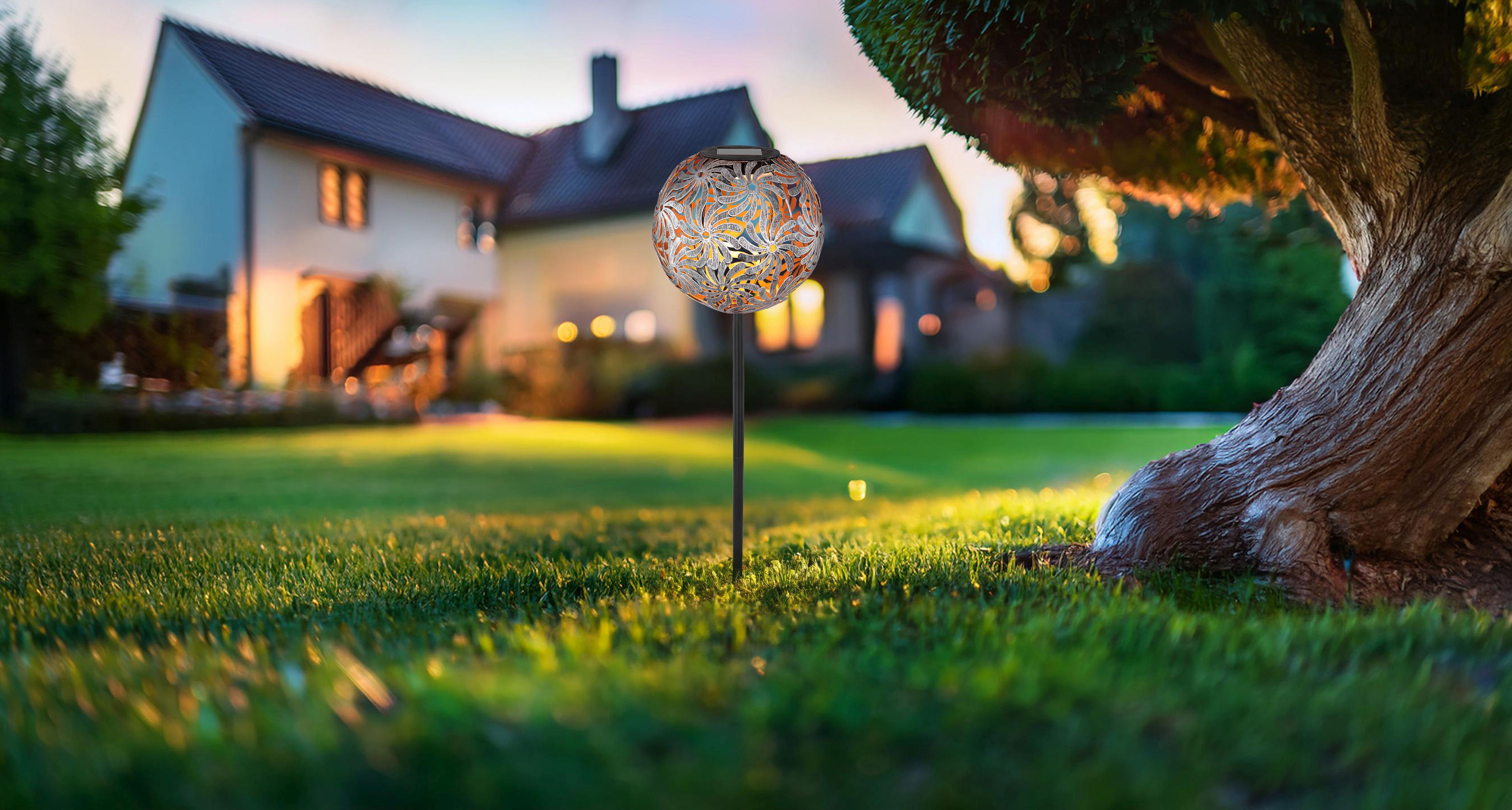 Globo Lighting Solar lampa stojąca 1x0,06 W złoty-srebrny 33632