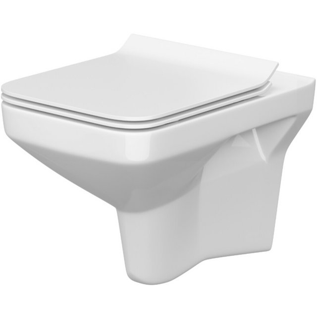Miska WC podwieszana COMO NEW prostokątna deska duroplast antybakt wo