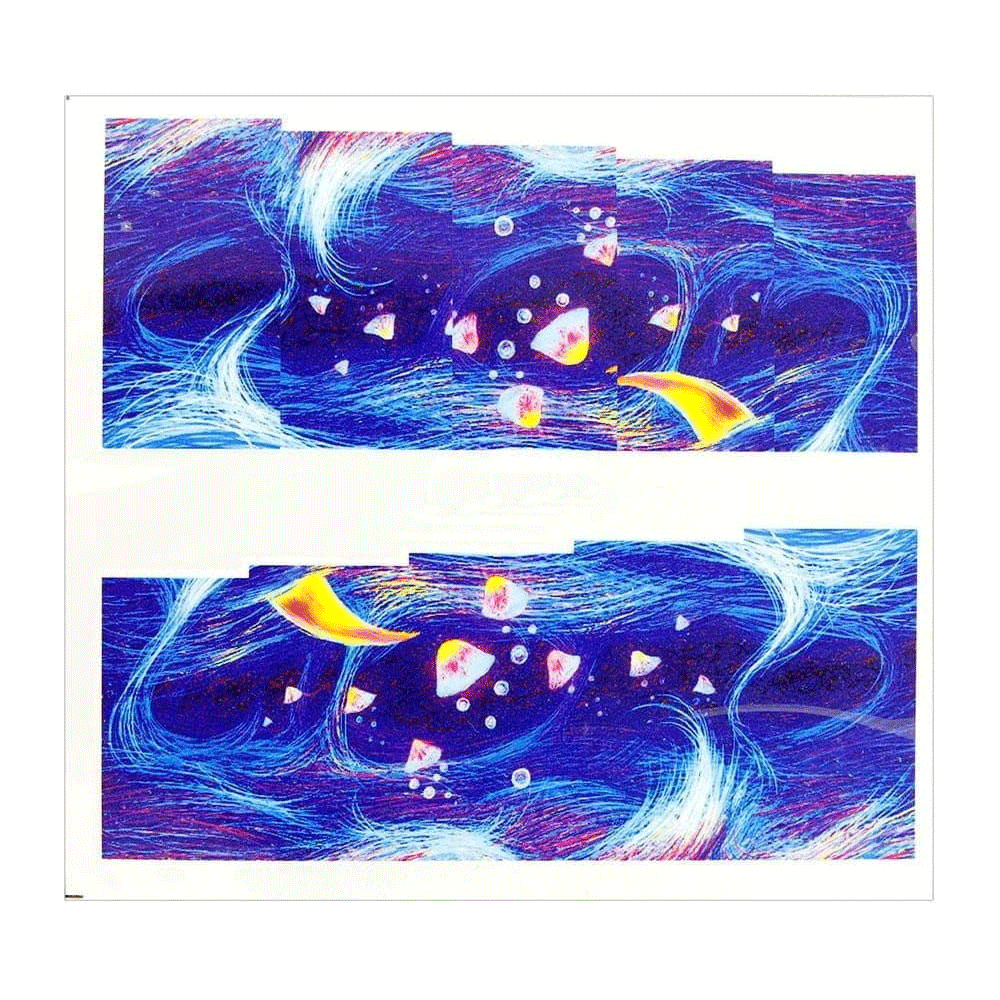 Naklejki wodne do paznokci arkusz 7 x 6,5 cm na 10 palców Nr c091