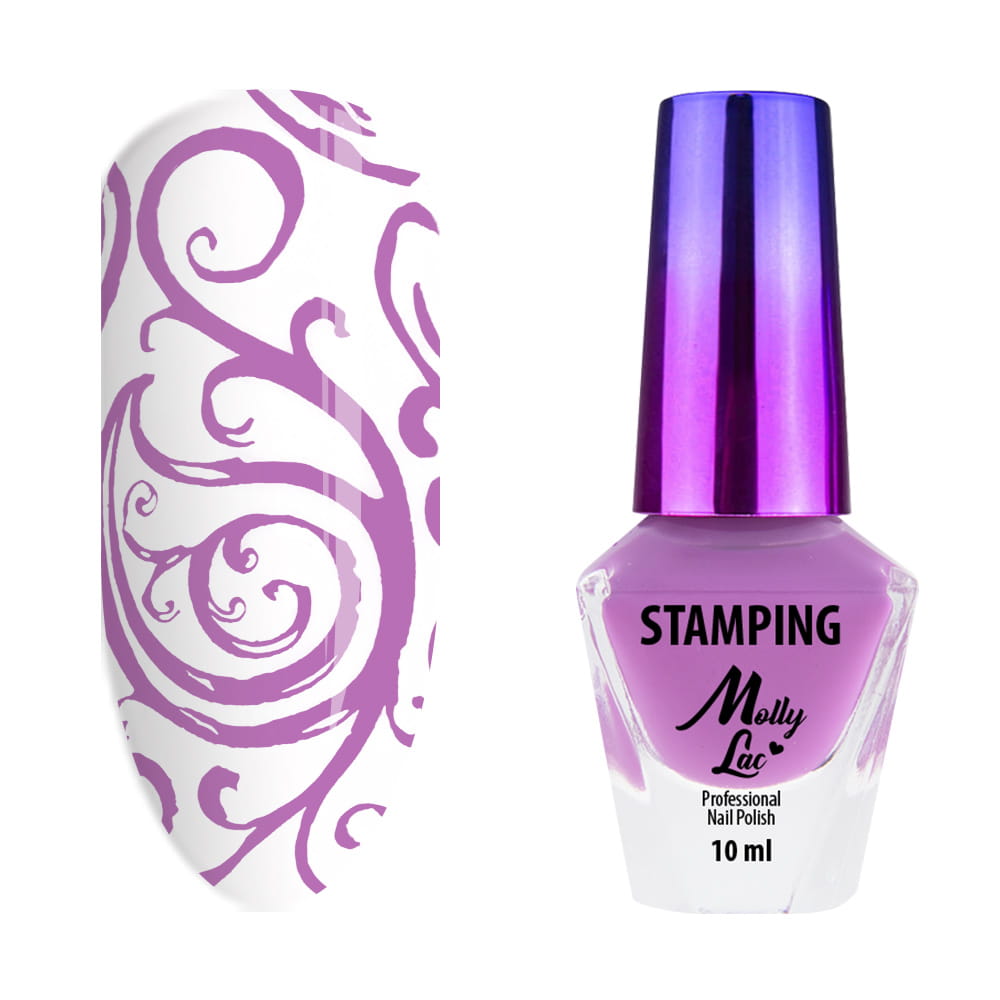 Lakier do stempli i stampingu MollyLac 10 ml Różowy Nr 6