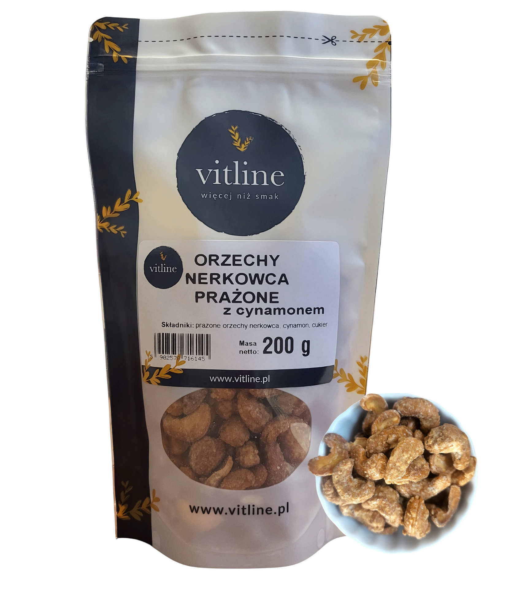 Orzechy nerkowca prażone z cynamonem 200g VITLINE
