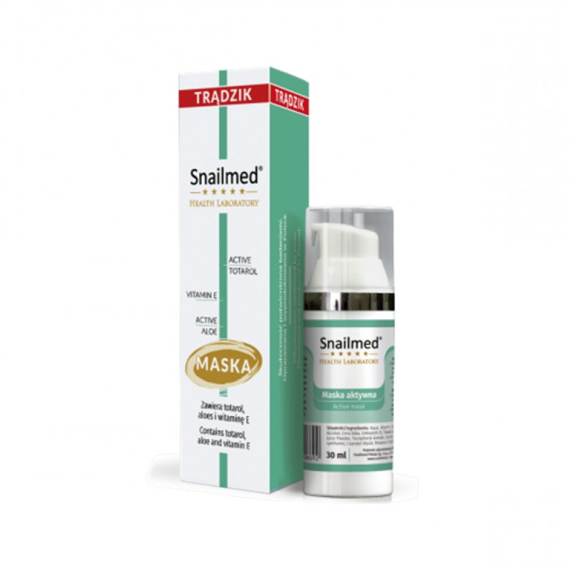 Snailmed Maska aktywna z totarolem, aloesem oraz wit.E 30 ml