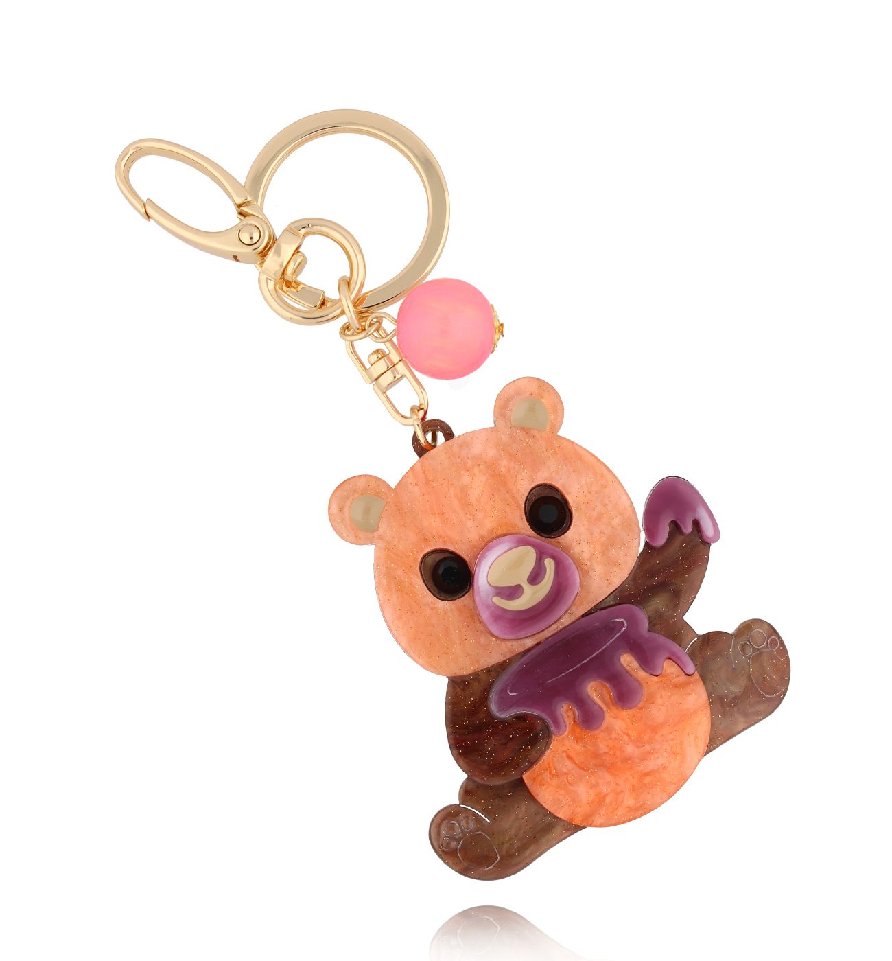 Brelok z pomarańczowym misiem Teddy Bear Lover BREZA0078