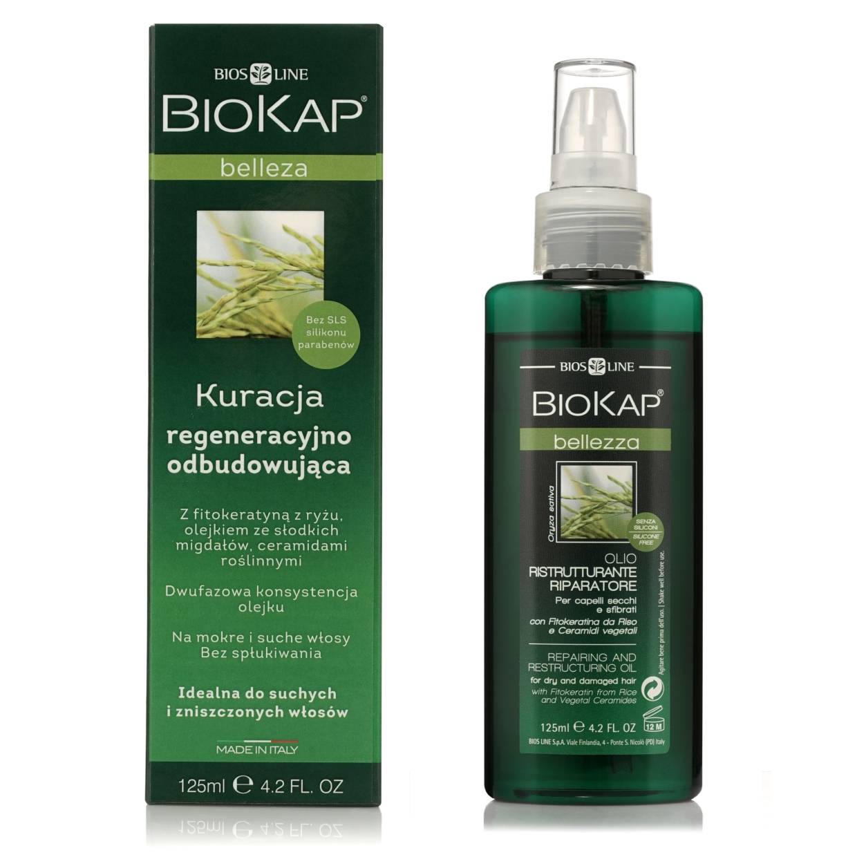 Biokap Bellezza Kuracja Odbudowująco Naprawcza Przeciw Rozdwojonym Końcówkom, 125ml