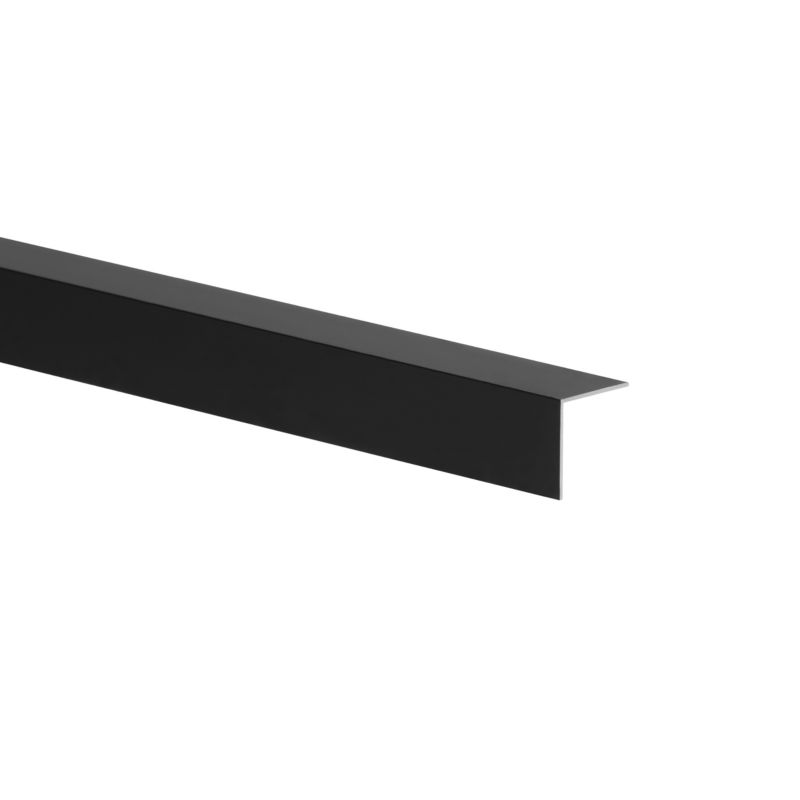Kątownik aluminiowy gładki 1000 x 20 x 20 x 1,5 mm czarny