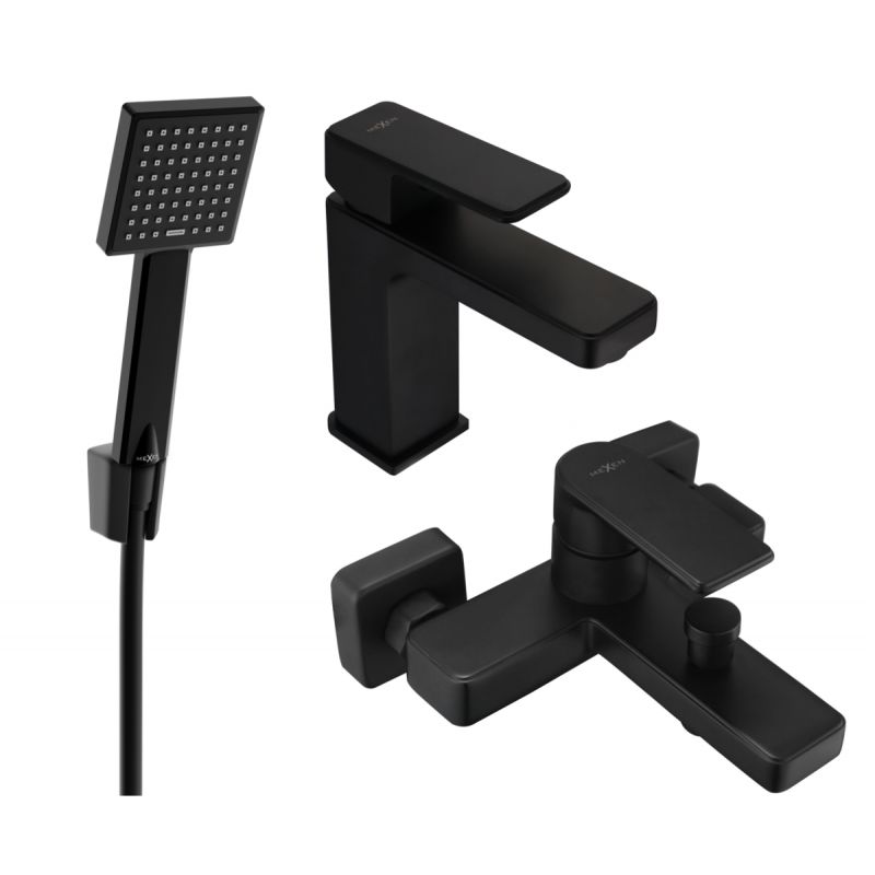 Zestaw wannowy Mexen Mino czarny 72403R45-70 1 szt.