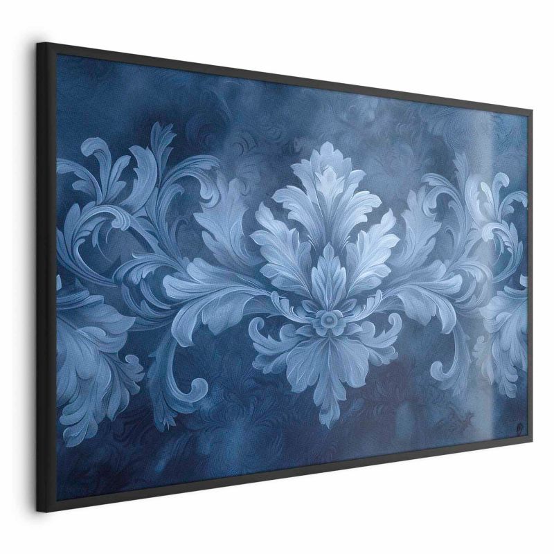 Plakat Artgeist Błękitny ornament 30x21 cm z ramą czarną 1 szt