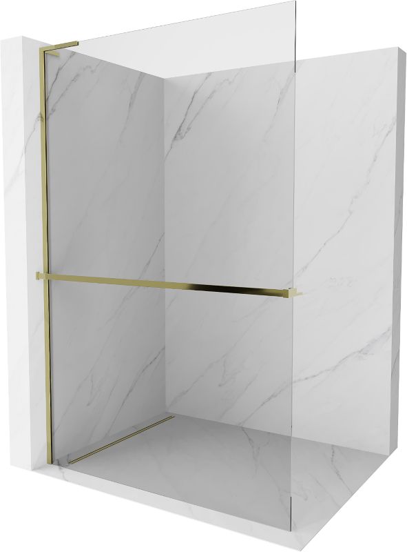 Ścianka prysznicowa walk-in Mexen Kioto+ L złota 55x200 cm 800-055-123-50-00 1 szt.