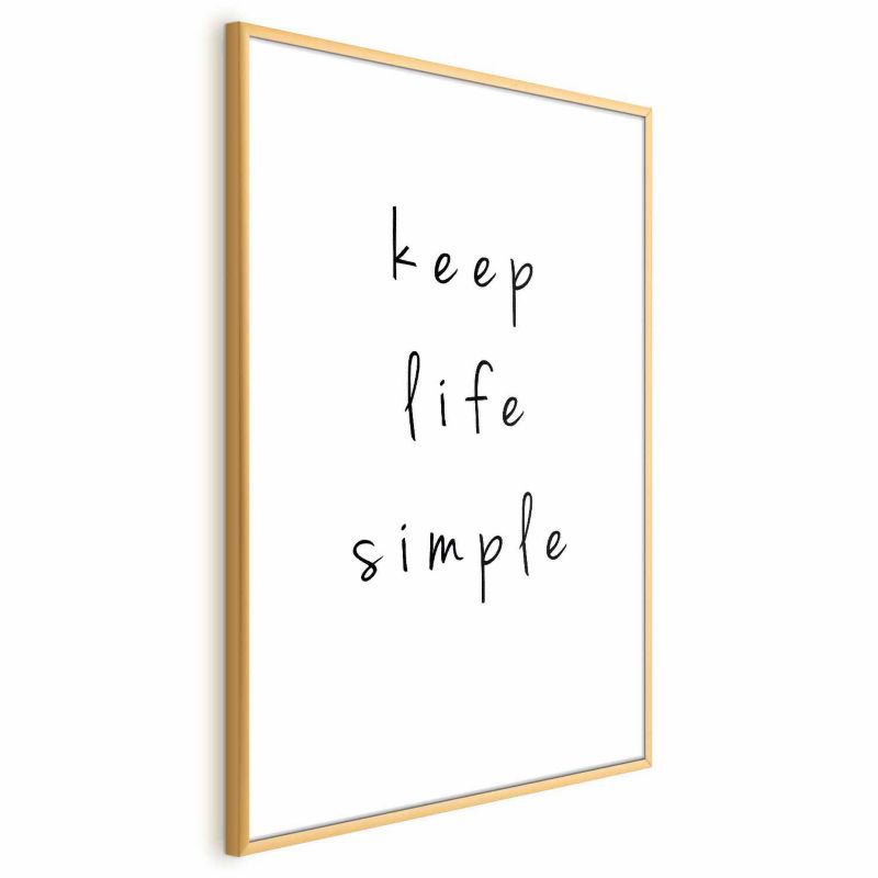 Plakat Artgeist Simple 40x60 cm z ramą złotą 1 szt