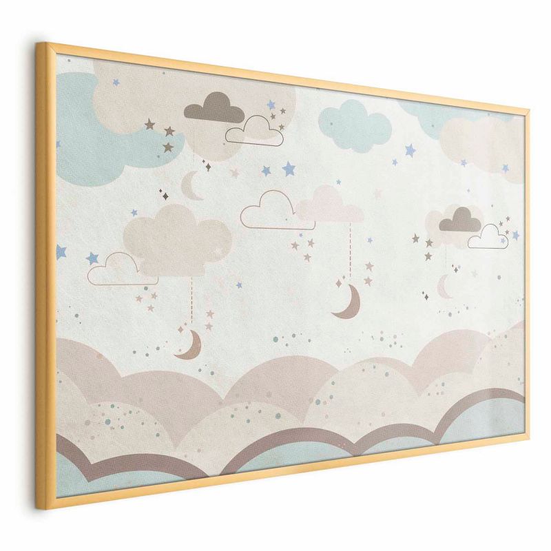 Plakat Artgeist Bajkowa noc 42x29,7 cm z ramą złotą 1 szt