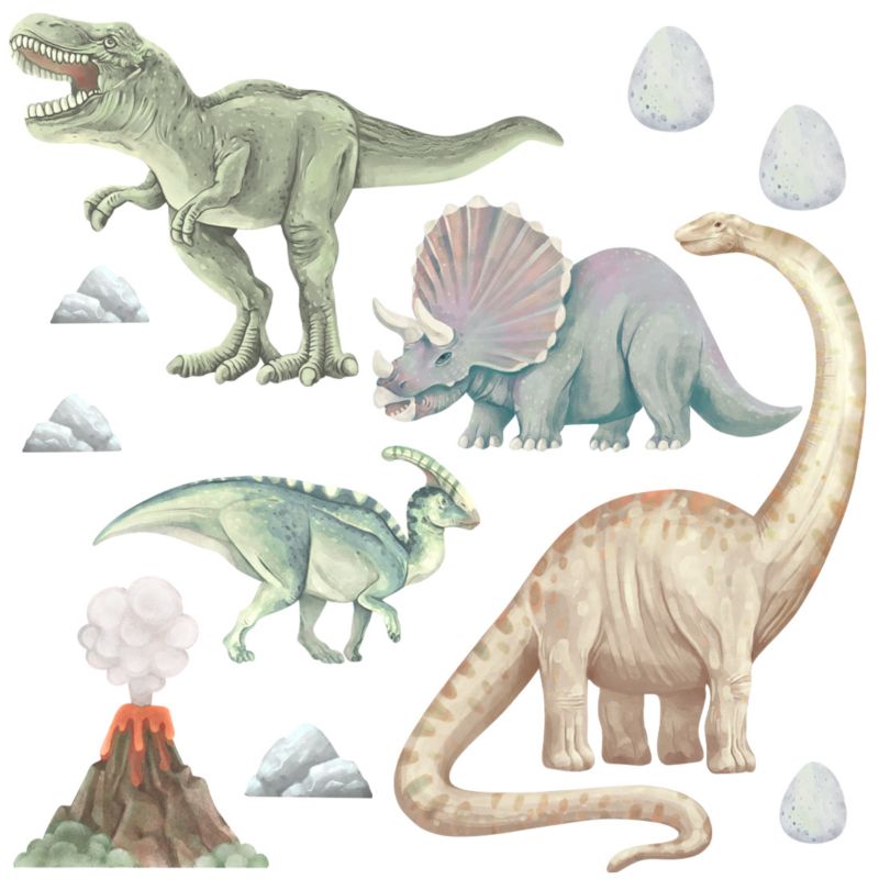 Naklejka na ścianę Pastelowe Love Dinozaury I 1 szt