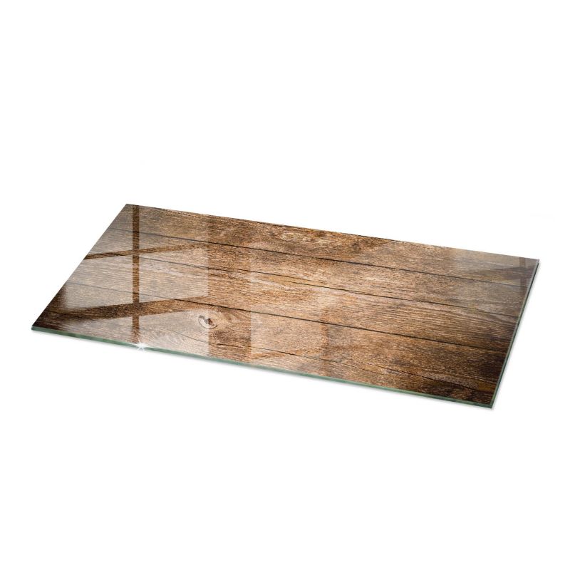 Blat szklany Tulup 125x50 cm Struktura drewnianych desek 1 szt.