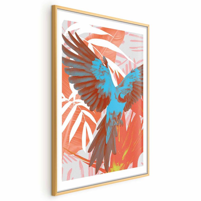Plakat Artgeist Egzotyczne skrzydła 29,7x42 cm z ramą złotą 1 szt