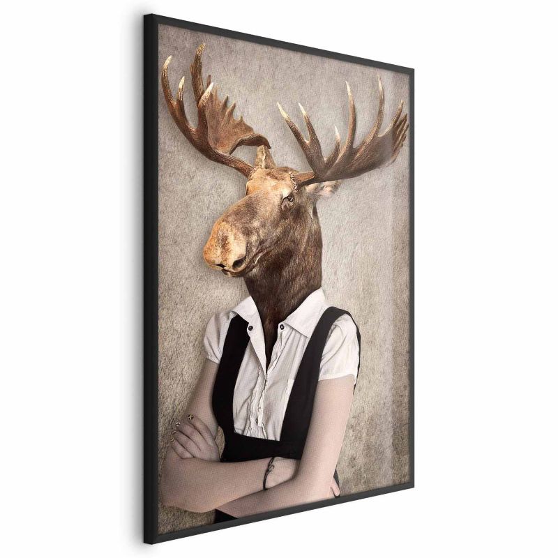 Plakat Artgeist Łebski łoś 40x60 cm z ramą czarną 1 szt