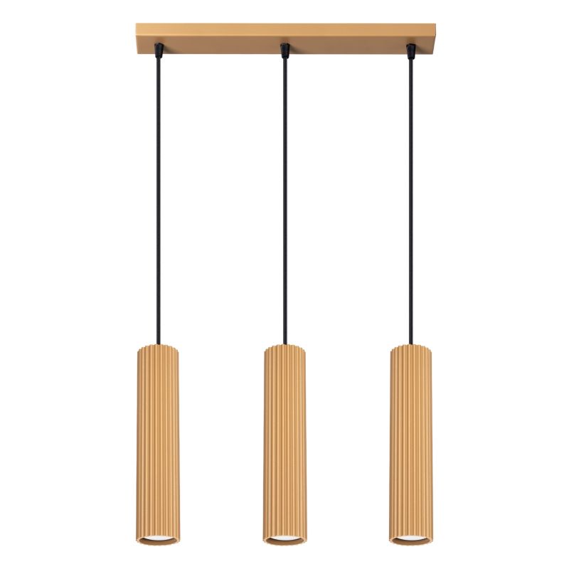 Lampa Wisząca Sollux Lighting KARBON 3L złoty 1 szt.