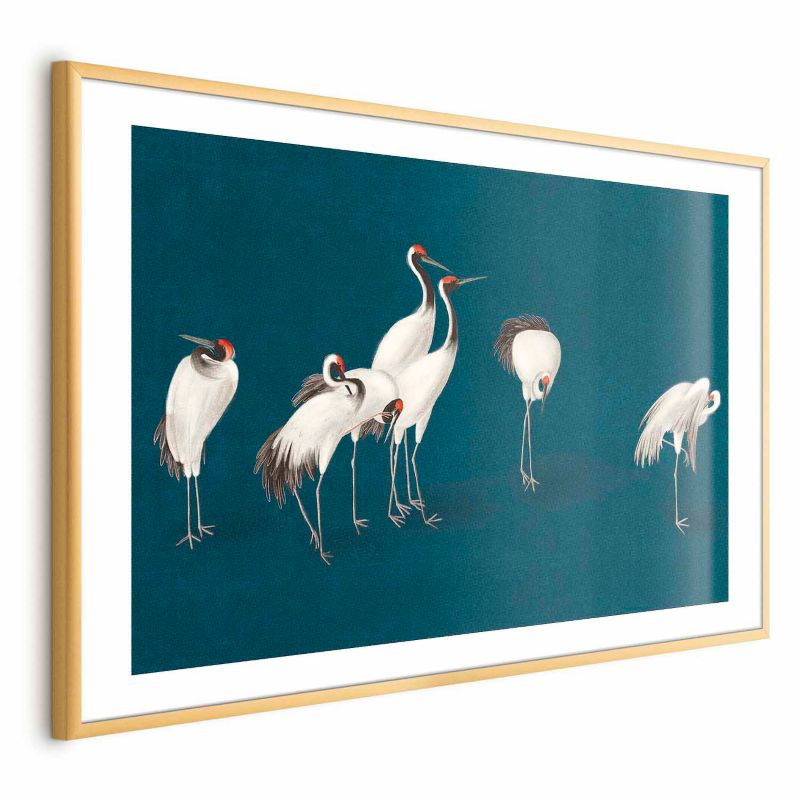 Plakat Artgeist Wieczór nad stawem 60x40 cm z ramą złotą 1 szt