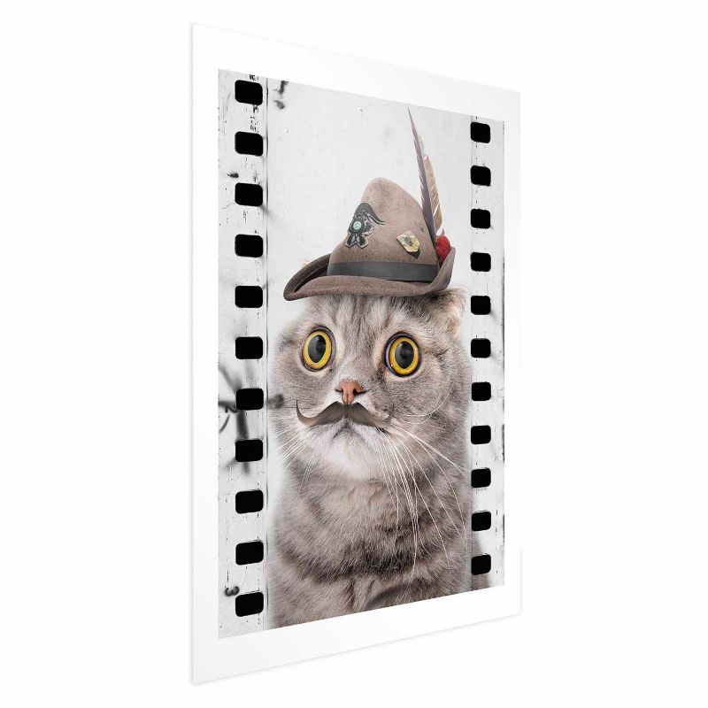 Plakat Artgeist Kot w kapeluszu 40x60 cm bez ramy 1 szt