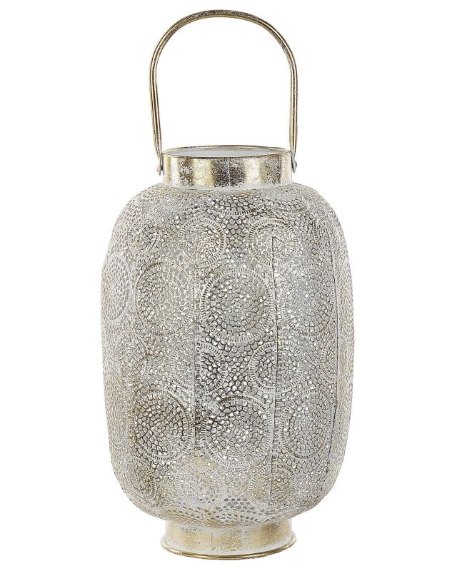 Lampion metalowy 40 cm złoty Lantau 1 szt.
