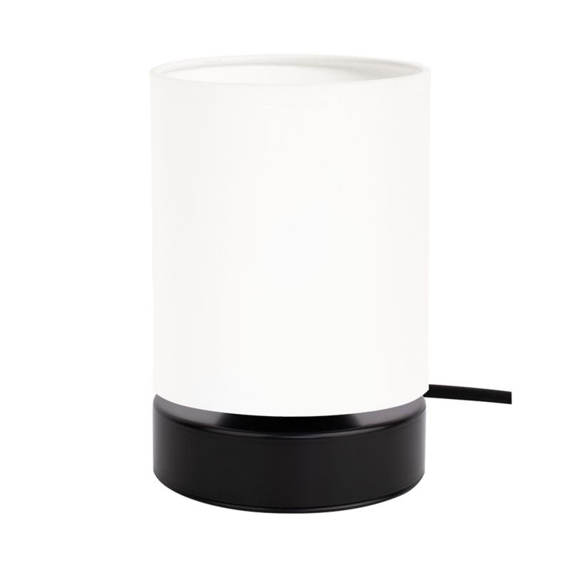 Lampa Stołowa SPOT Light 1xE27 Max. 25W Czarna Podstawa z Białym Abażurem, Polski Producent, 1 szt.