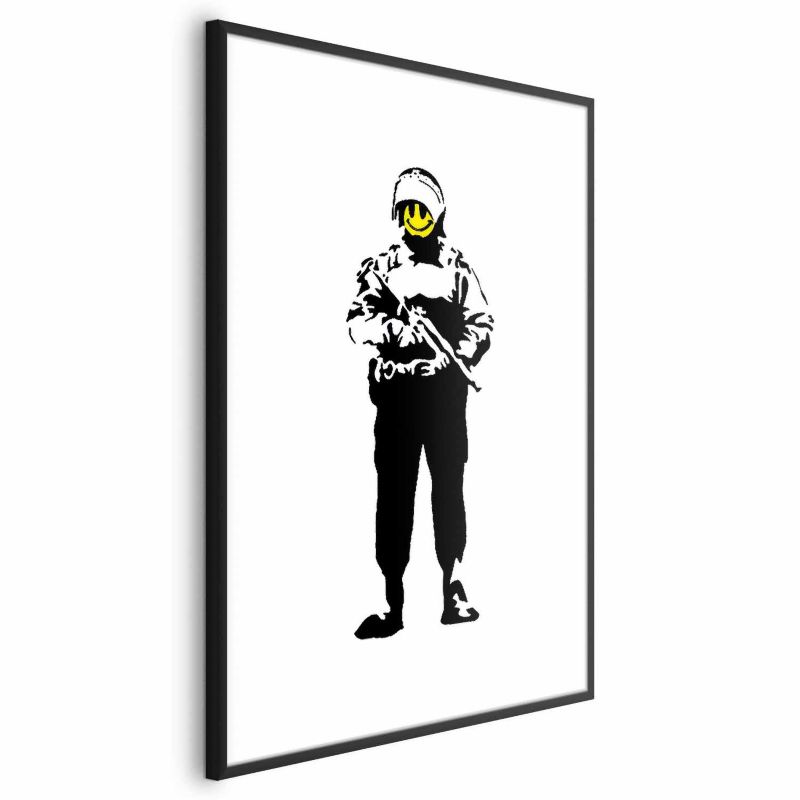 Plakat Artgeist Uśmiechnięty policjant 40x60 cm z ramą czarną 1 szt