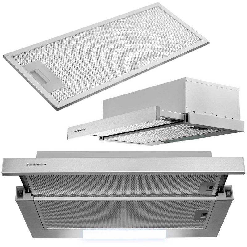 Okap teleskopowy kuchenny Berdsen 60cm inox 1szt.