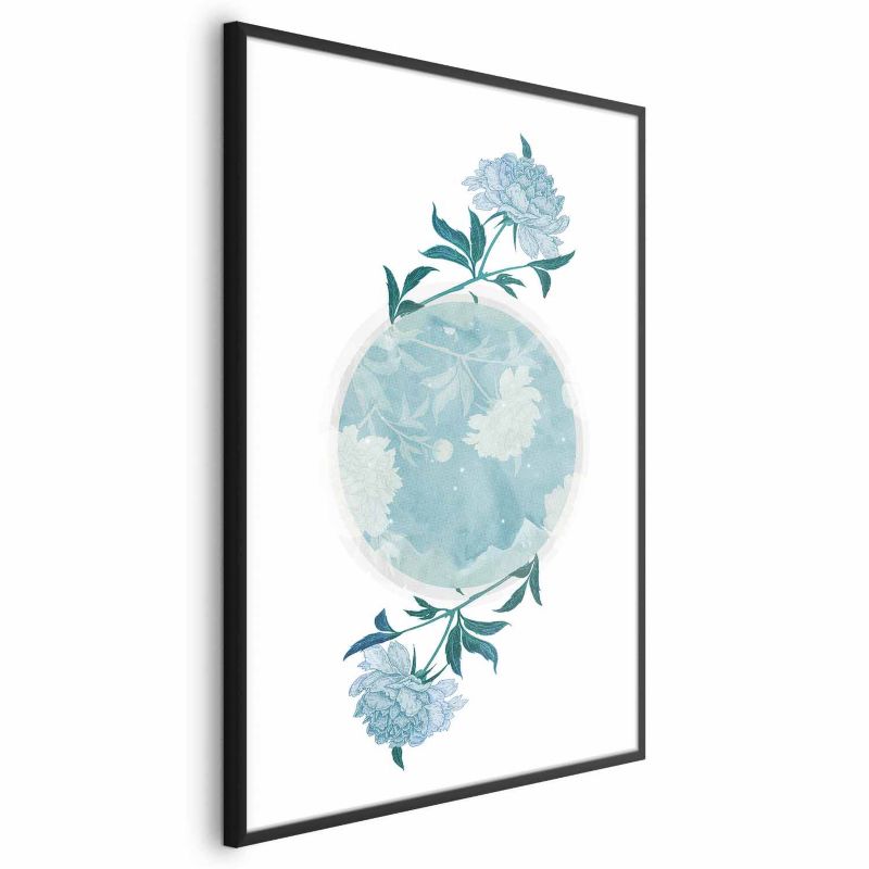 Plakat Artgeist Kwiecista planeta 21x30 cm z ramą czarną 1 szt