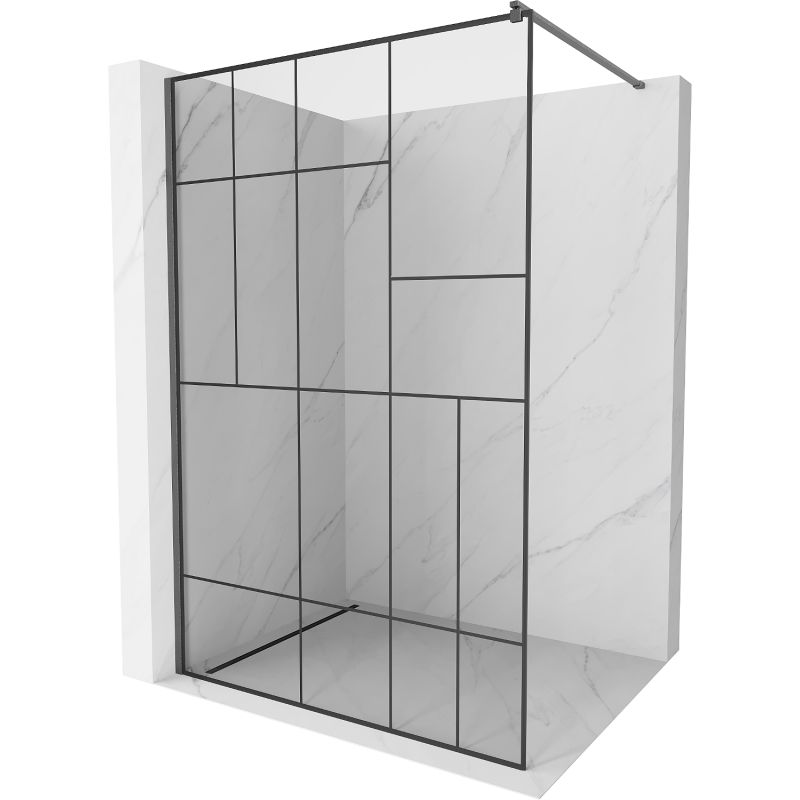 Ścianka prysznicowa Mexen Kioto czarny wzór 100x200 cm 800-100-101-66-78 1 szt.