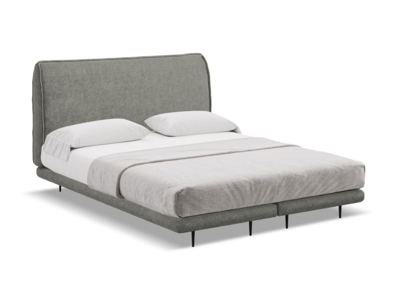 Łóżko Makamii Halia z tkaniną boucle 140x200 słoniowy 1 szt.