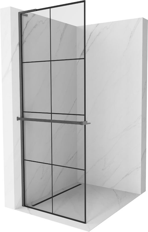 Ścianka prysznicowa Mexen Kioto+ L czarny wzór 80x200 cm 800-080-123-66-771 szt.