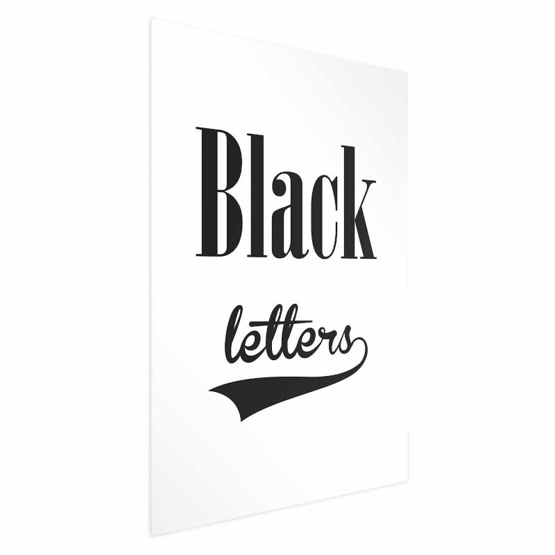 Plakat Artgeist Black letters 29,7x42 cm bez ramy 1 szt