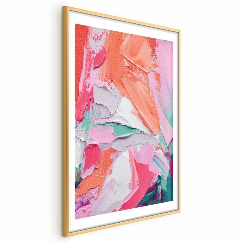 Plakat Artgeist Różowa Paleta 29,7x42 cm z ramą złotą 1 szt