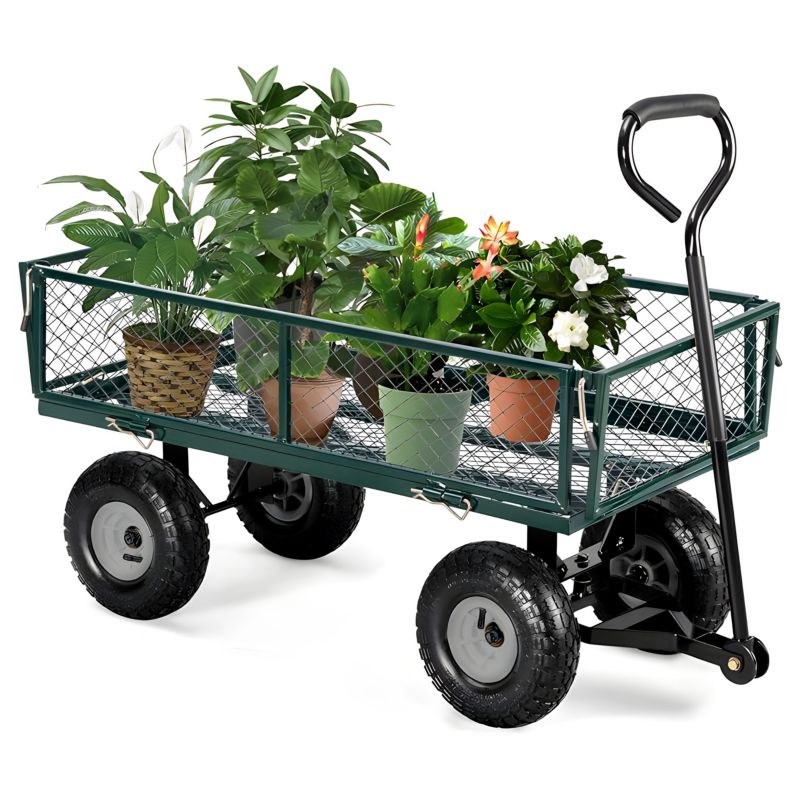 Wózek transportowy MultiGarden ogrodowy 200 kg otwierane burty duże pompowane koła 1 szt.