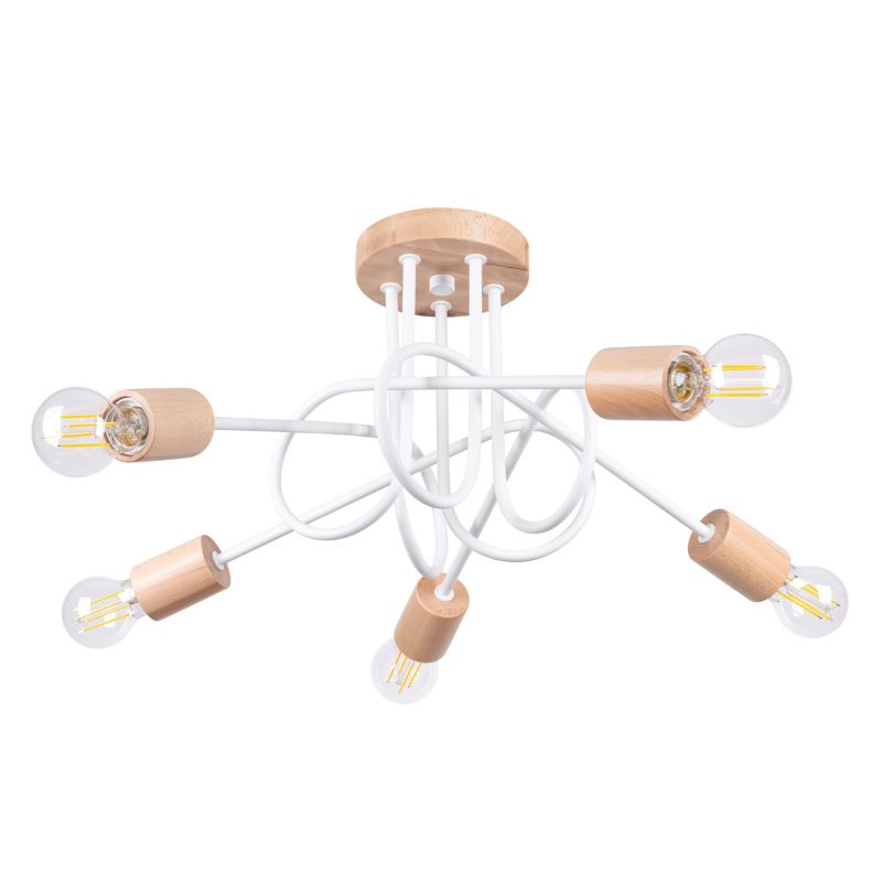 Żyrandol Sollux Lighting EMBER 5 biały 1 szt.
