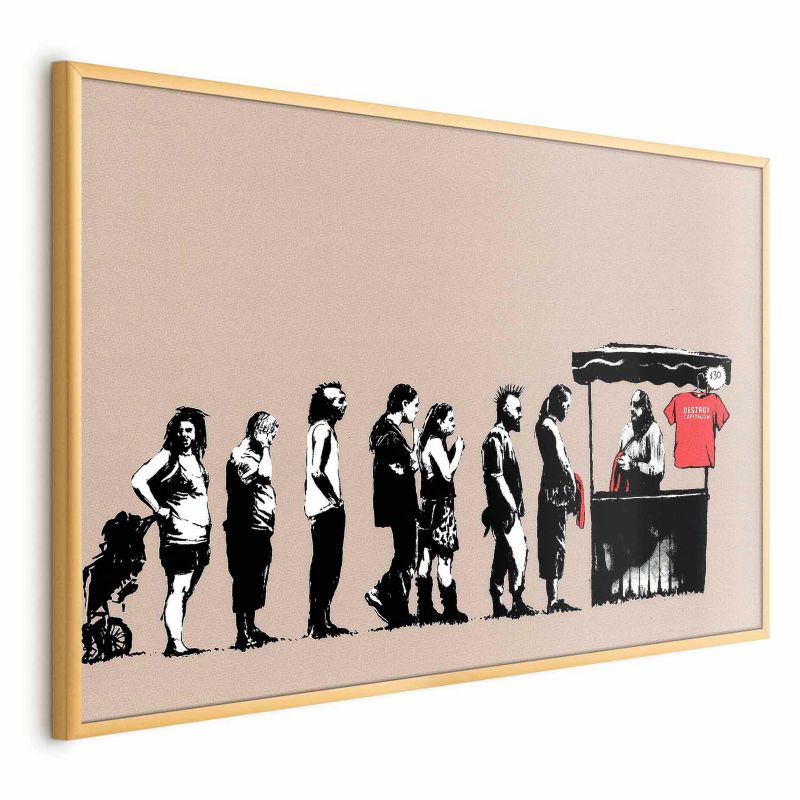 Plakat Artgeist Zniszczyć kapitalizm 60x40 cm z ramą złotą 1 szt