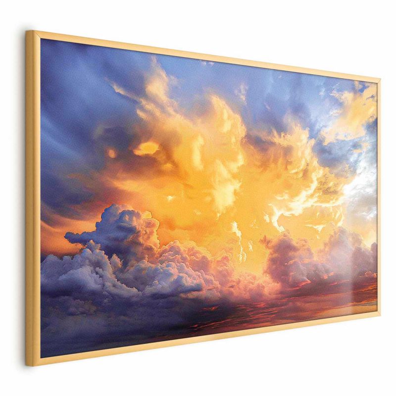 Plakat Artgeist Zachód słońca 60x40 cm z ramą złotą 1 szt