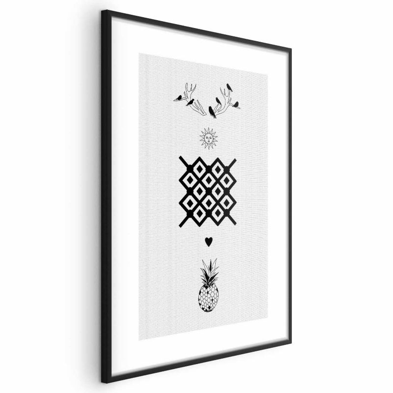 Plakat Artgeist Szczęście 60x90 cm z ramą czarną 1 szt
