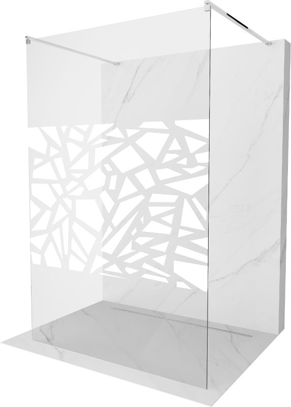 Ścianka prysznicowa Mexen Kioto biały wzór 110x200 cm 800-110-002-01-85 1 szt.