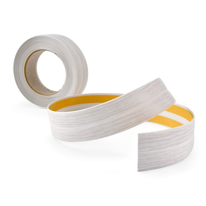 Listwa wykończeniowa PCV 30x30mm, QUEST, samoprzylepna, elastyczna, miękka taśma dekoracyjna, brzoza, 15m