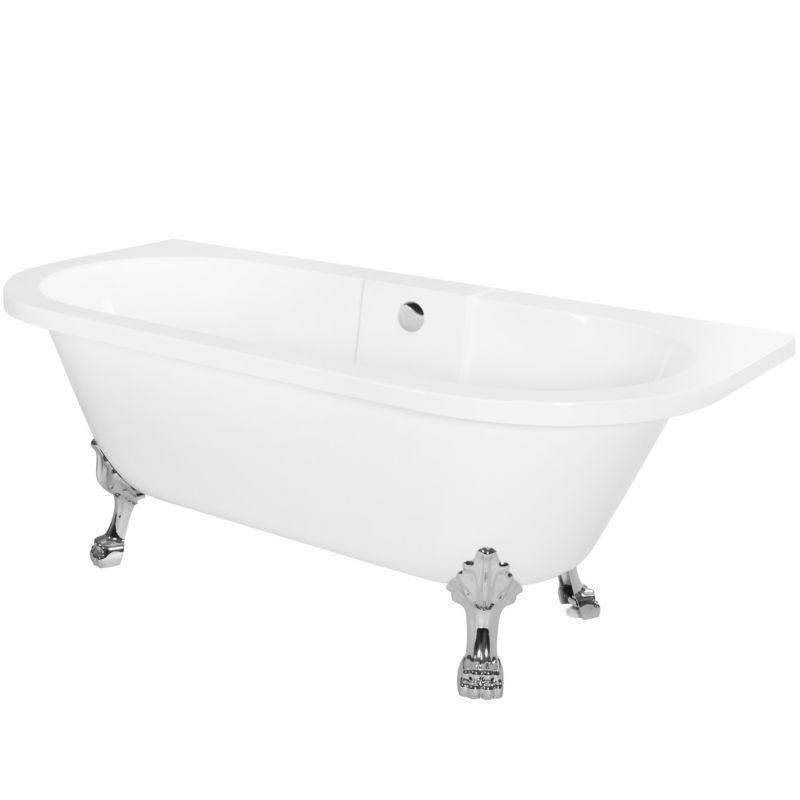 Wanna Akrylowa Przyścienna Rea Korfu 170Cm Biały 170X76,5X63,5Cm 1 Szt