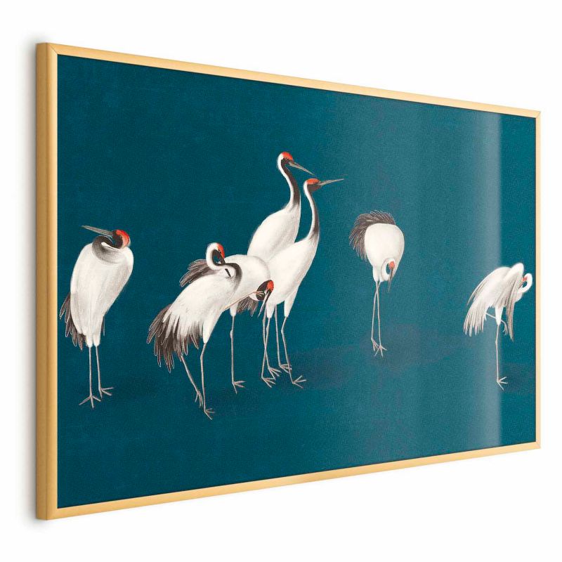 Plakat Artgeist Wieczór nad stawem 90x60 cm z ramą złotą 1 szt