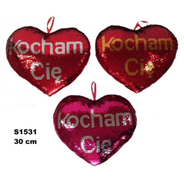 SERCE 30CM CEKINY