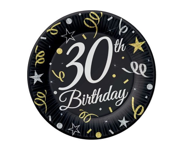 TALERZYKI 18/8SZT B&C BIRTHDAY 30