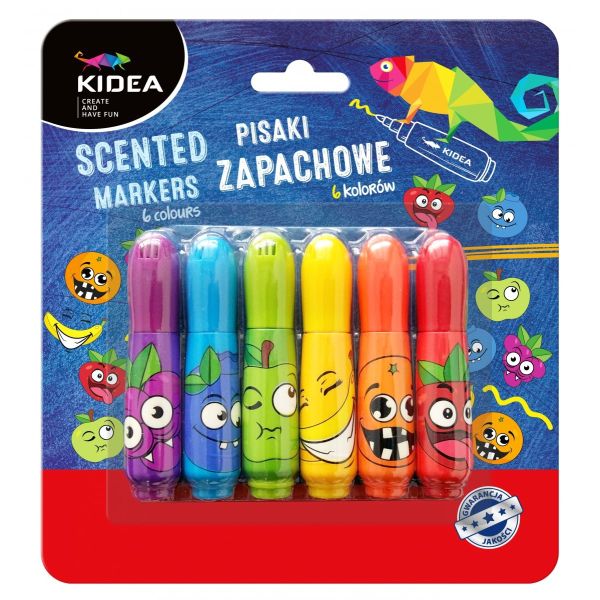 Kidea Flamastry zapachowe 6 kolorów