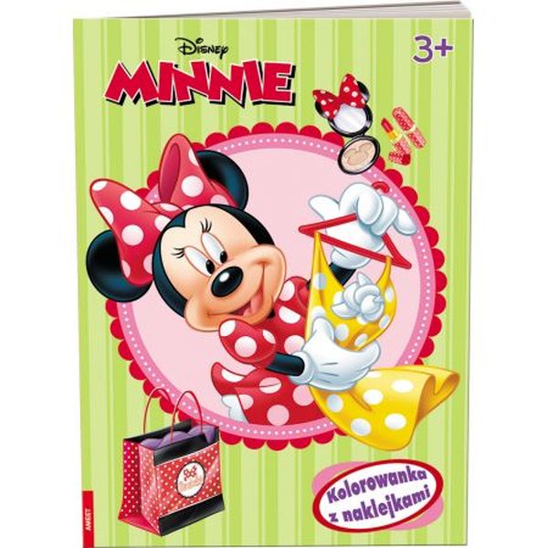 Minnie. Kolorowanka z naklejkami