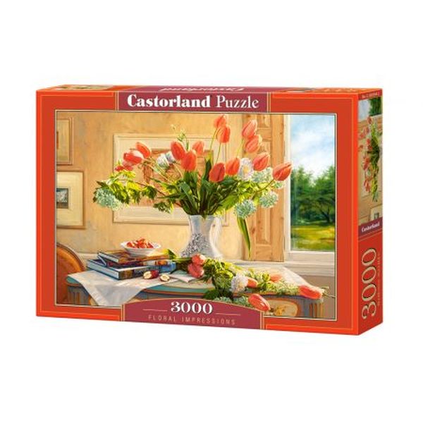 Puzzle 3000 el. FLORAL IMPRESSIONS Castorland