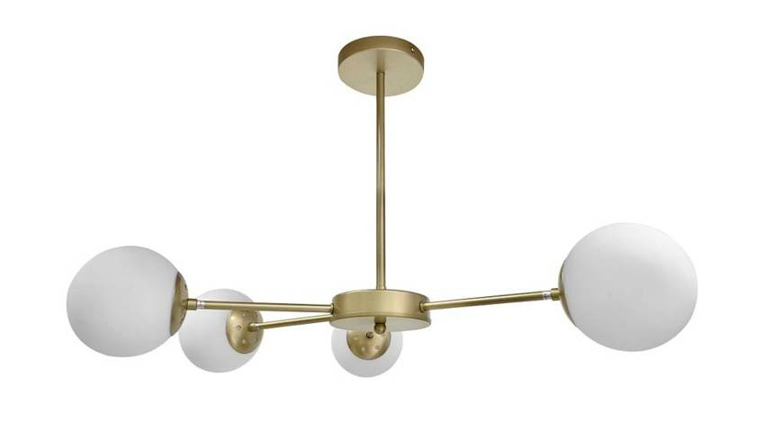 Lampa sufitowa mosiądz/biała 4xG9 MATI