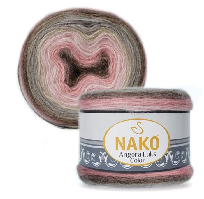 włóczka NAKO ANGORA LUKS COLOR 150g kol. 81911