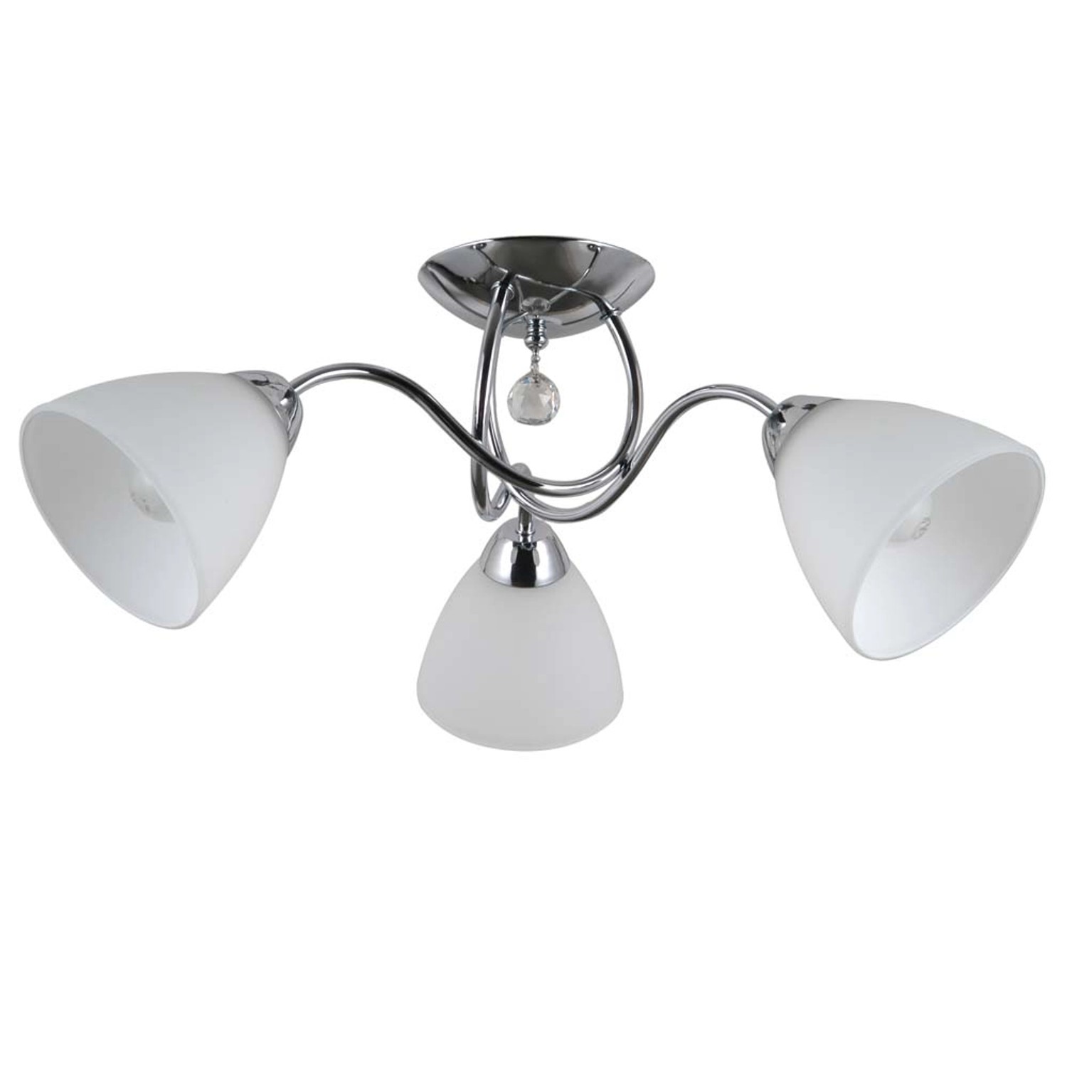 Italux Lampa wisząca LUGANO chrom śr. 50 cm 3x40W E27