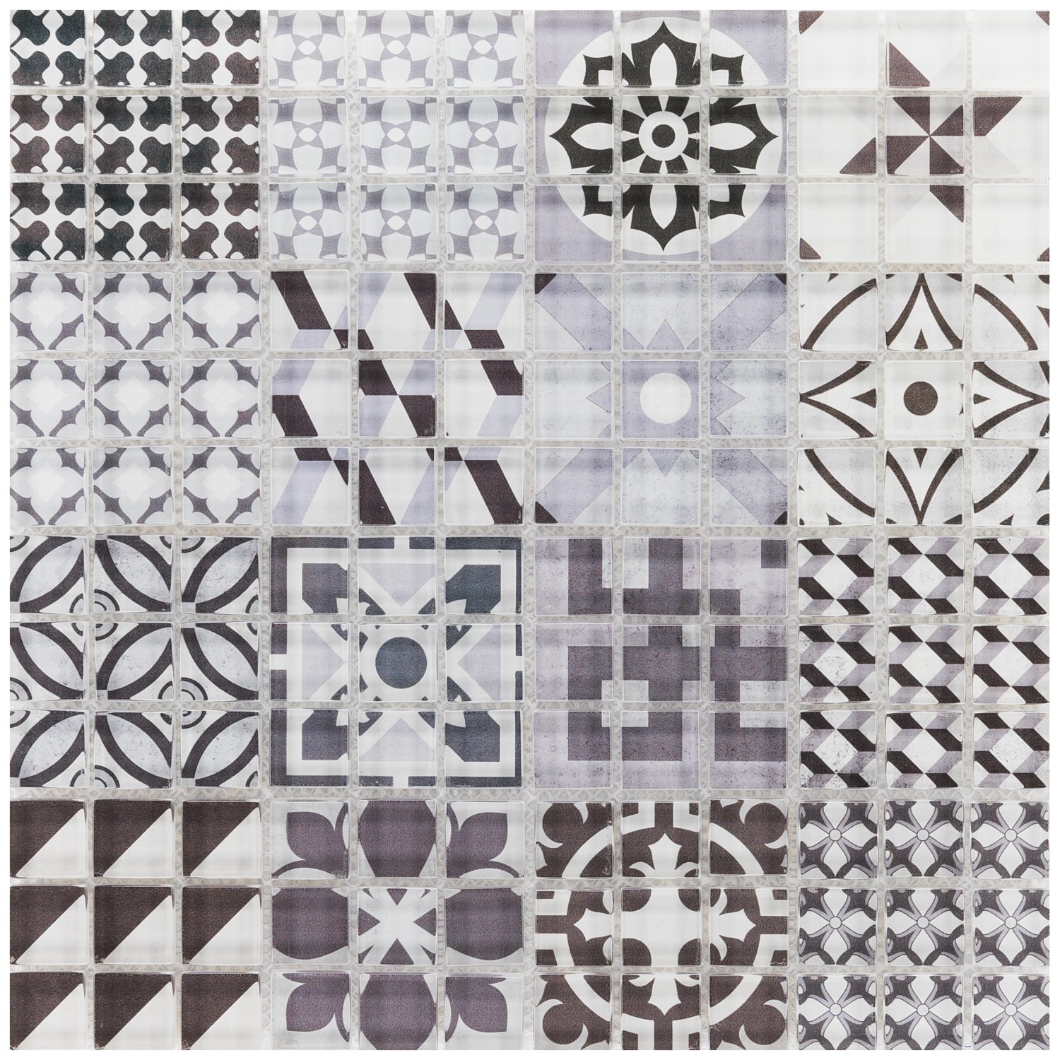 Mozaika szklana Retro Grau 30 cm x 30 cm